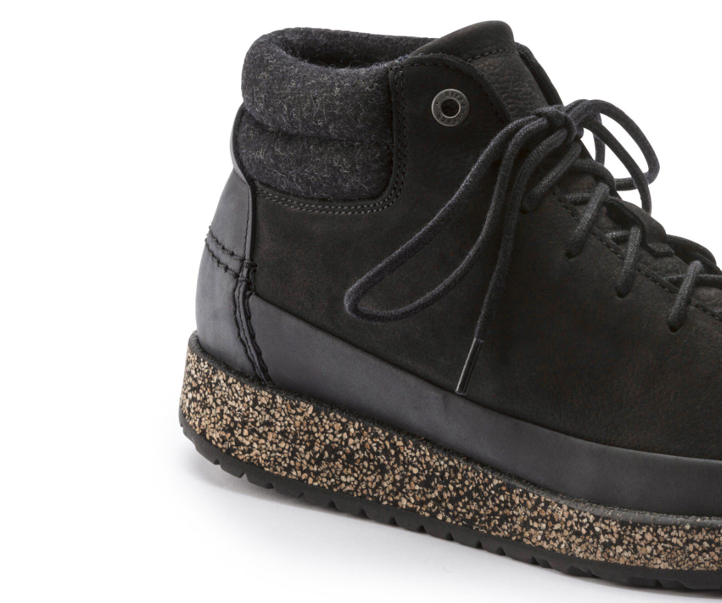 Birkenstock Honnef High Nubuck Leather Black  Regular