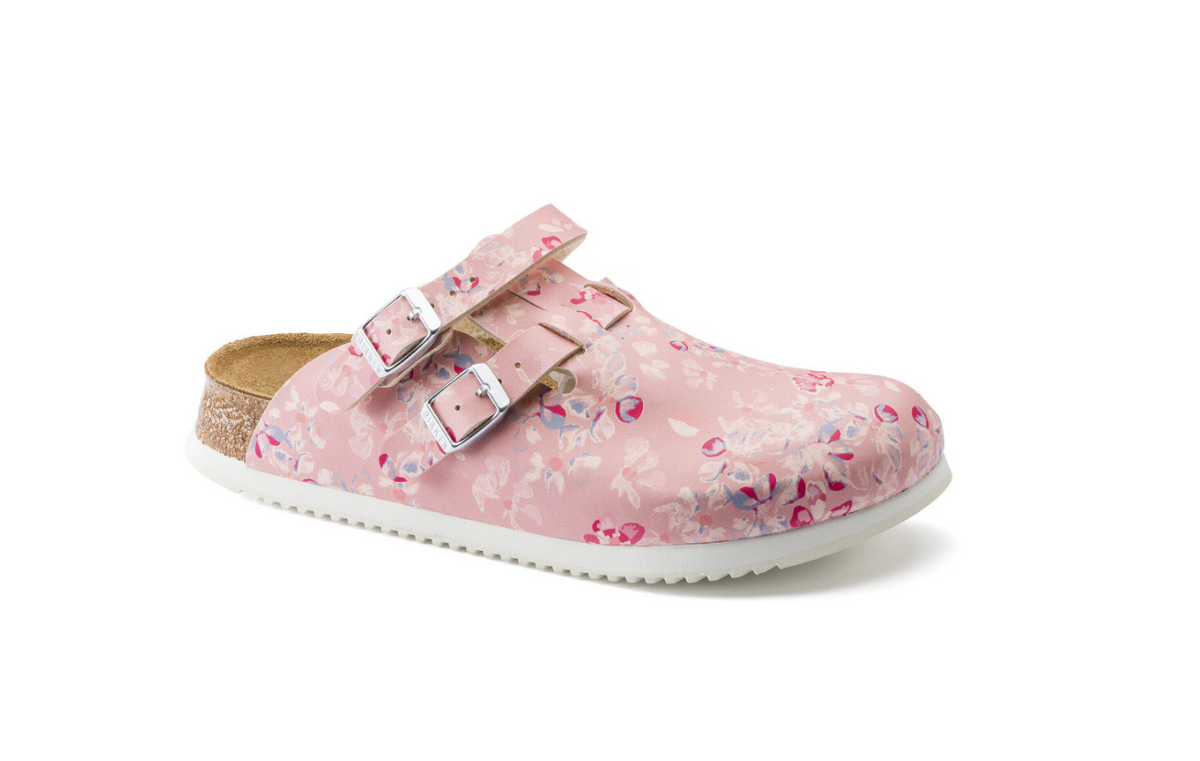 Birkenstock Kay Super Grip Clog Birko-Flor Flower Field Rose  Narrow