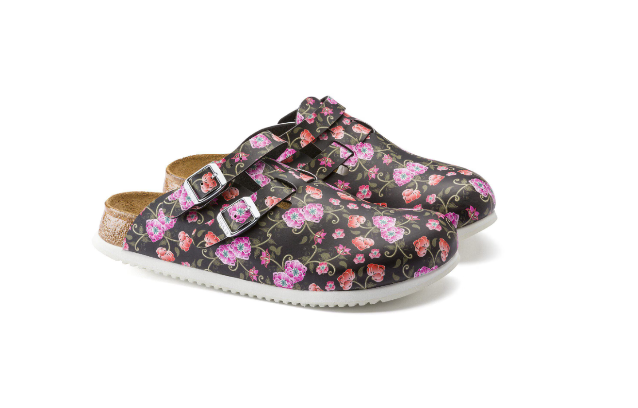 Birkenstock Kay SL Birko-Flor Blooming Roses Black  Narrow