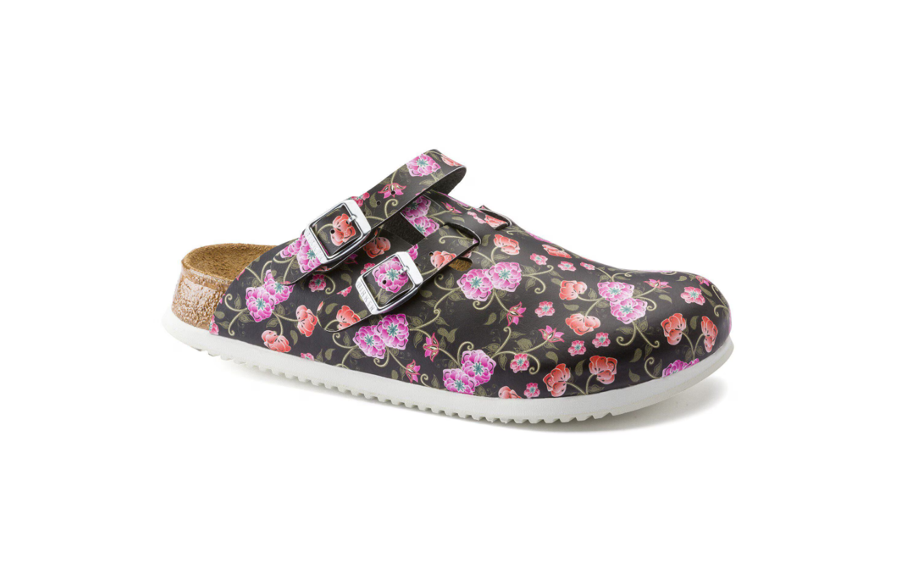 Birkenstock Kay SL Birko-Flor Blooming Roses Black  Narrow