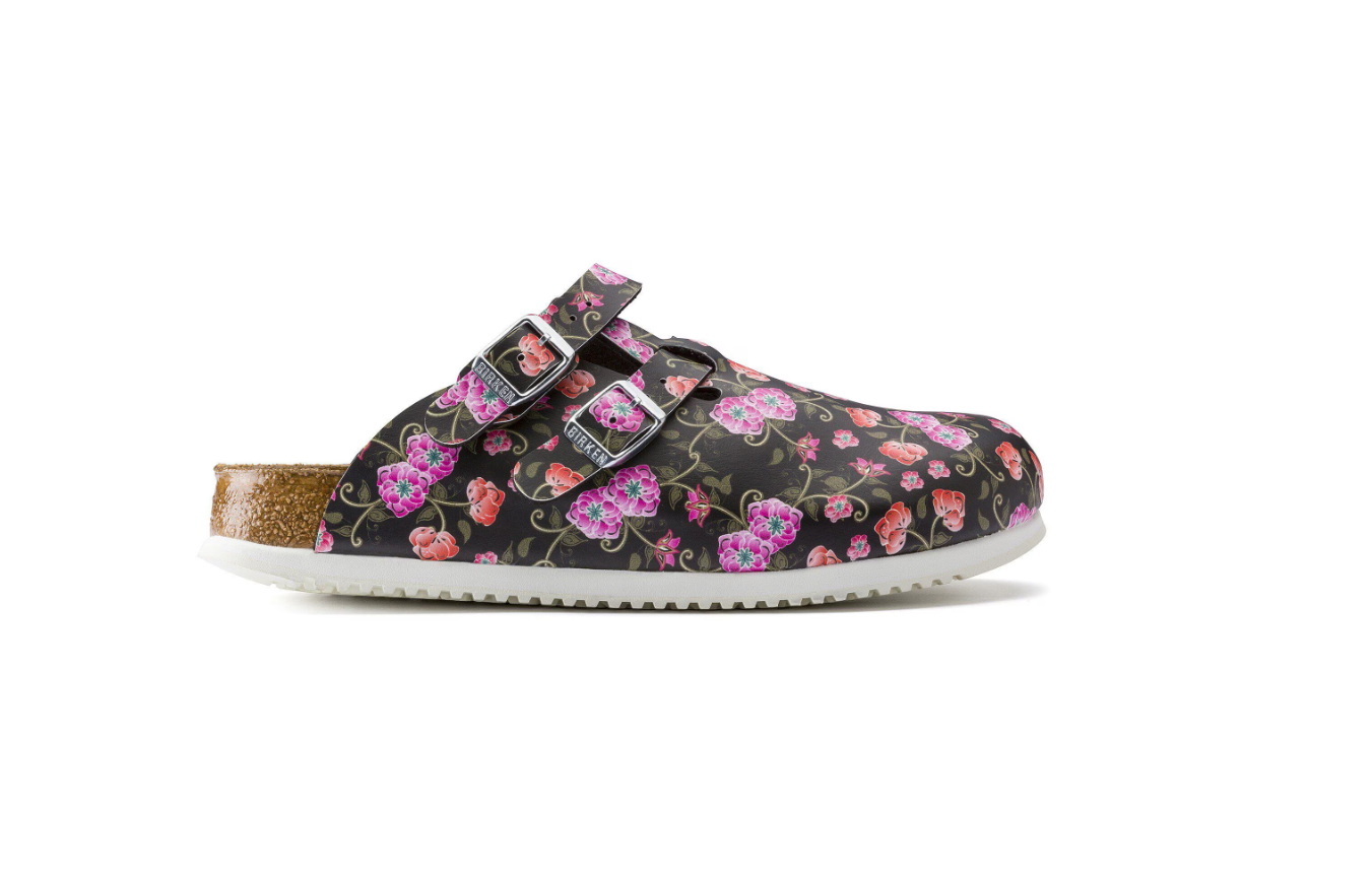 Birkenstock Kay SL Birko-Flor Blooming Roses Black  Narrow