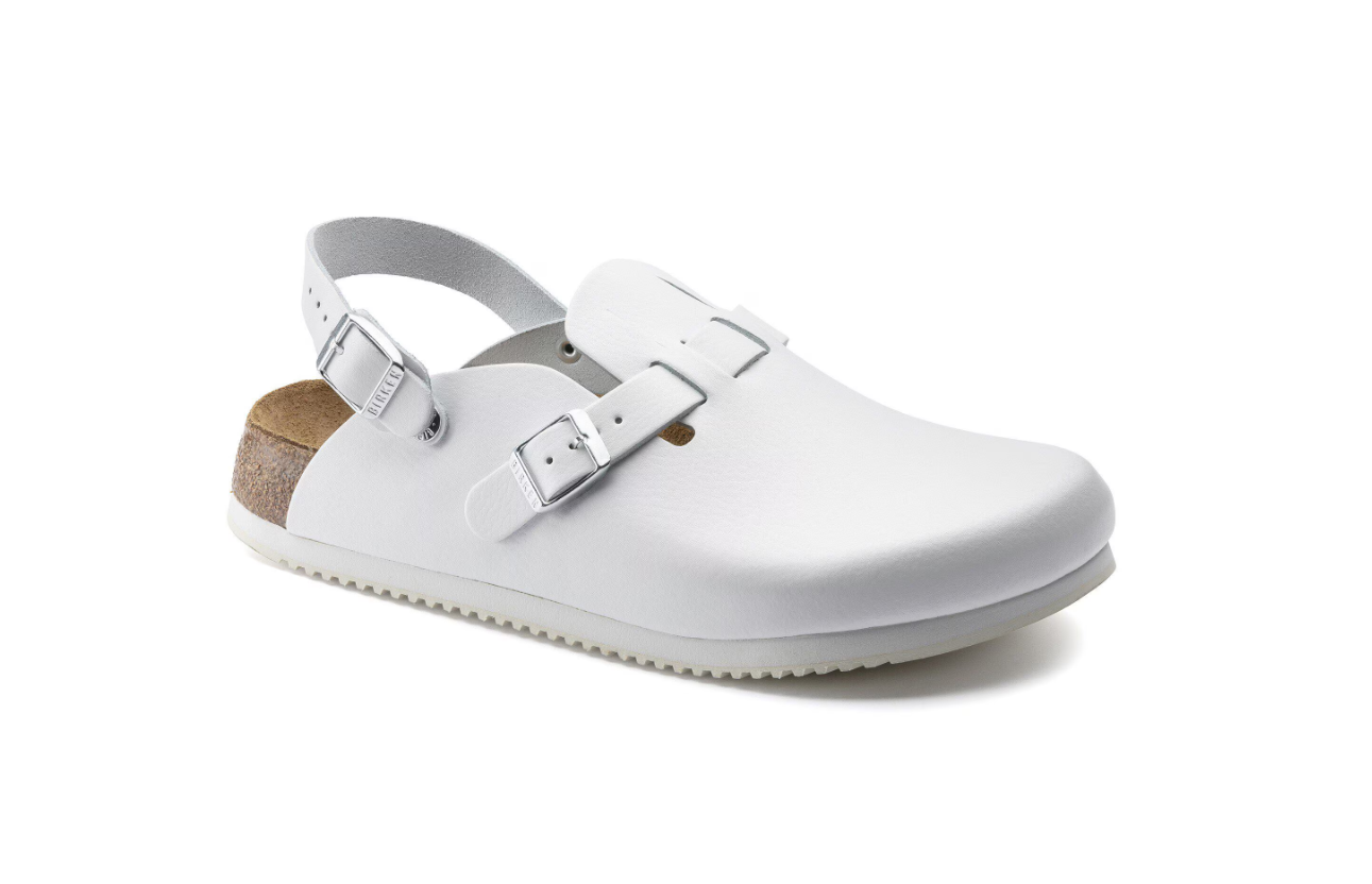 Birkenstock Kay SL Soft Footbed Natural Leather White Narrow