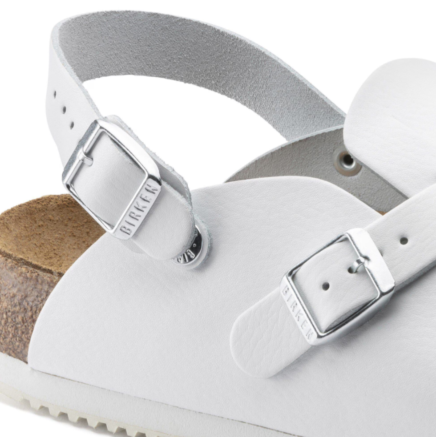 Birkenstock Kay SL Soft Footbed Natural Leather White Narrow