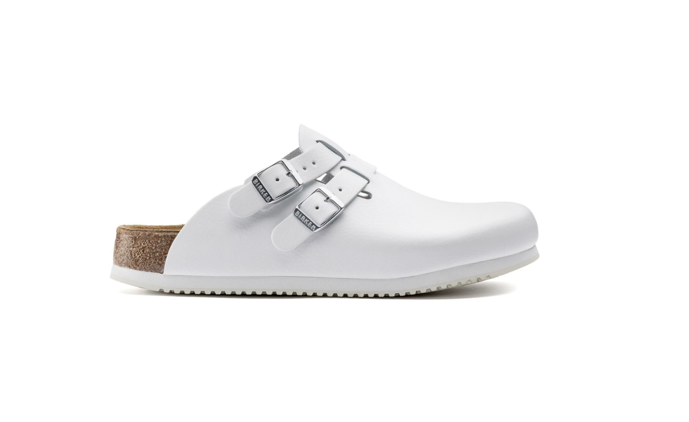 Birkenstock Kay SL Soft Footbed Natural Leather White Narrow