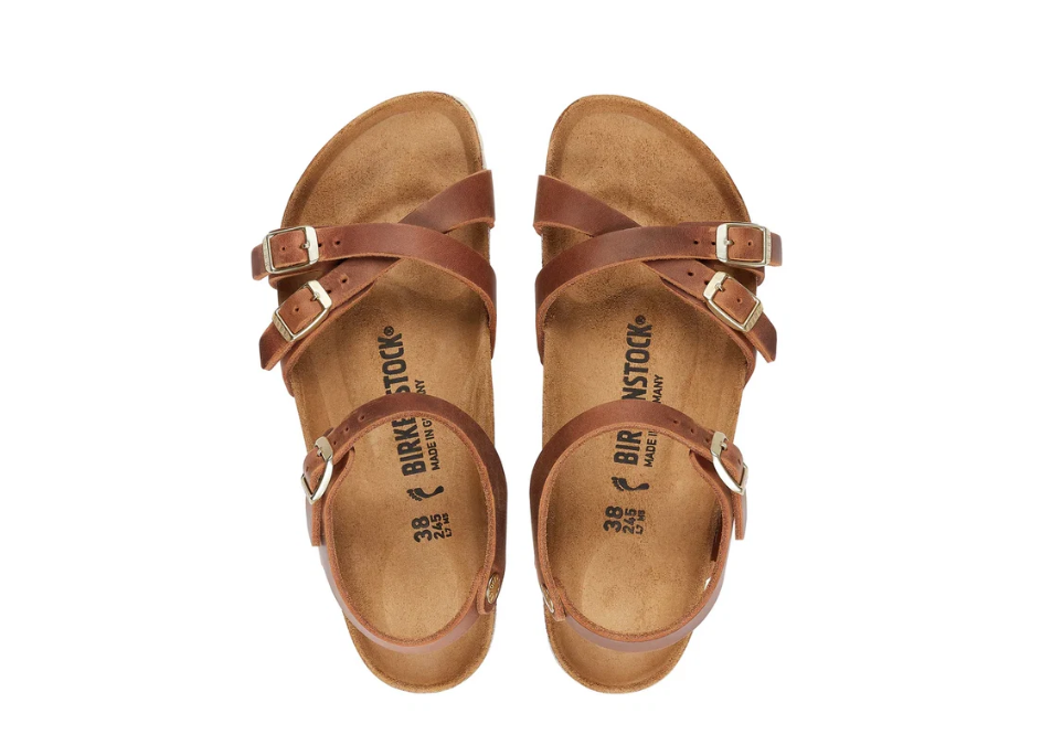 Birkenstock Kumba Oiled Leather Cognac Sandal  Regular