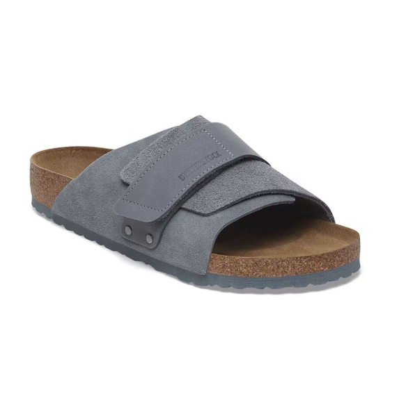 Birkenstock Kyoto Nubuck Leather Suede Basalt Gray  Regular
