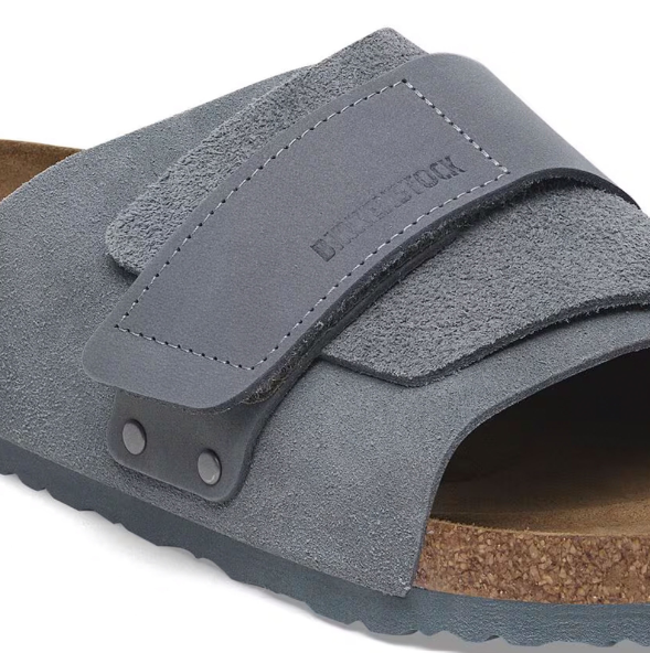 Birkenstock Kyoto Nubuck Leather Suede Basalt Gray  Regular