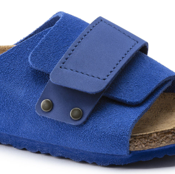 Birkenstock Kyoto Kids Suede Leather Nubuck Ultra Blue  Narrow