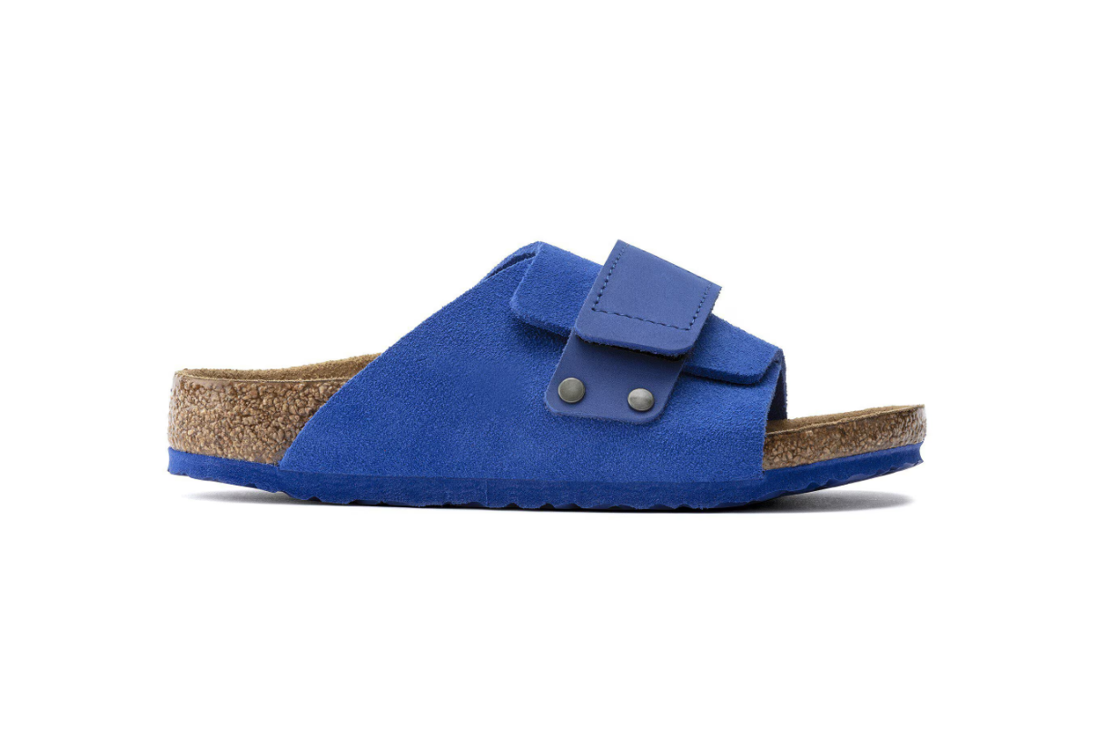 Birkenstock Kyoto Kids Suede Leather Nubuck Ultra Blue  Narrow