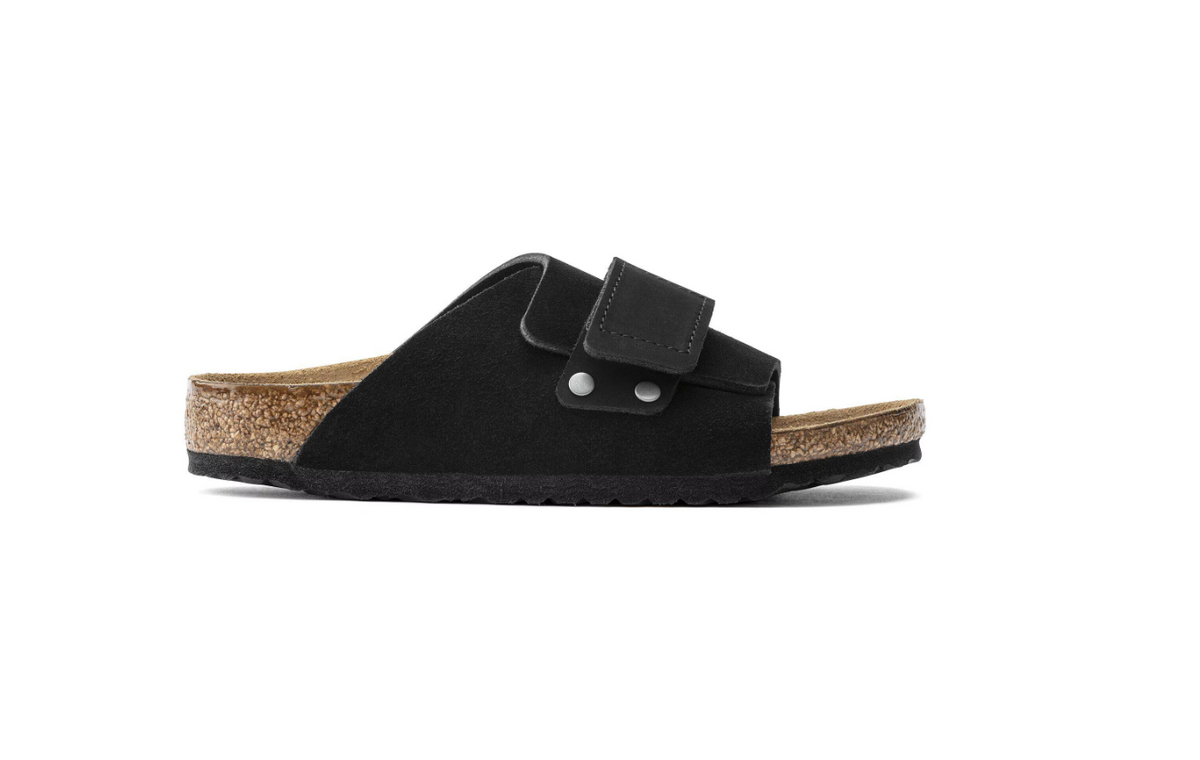 Birkenstock Kyoto Kids Suede Leather Nubuck Black  Narrow