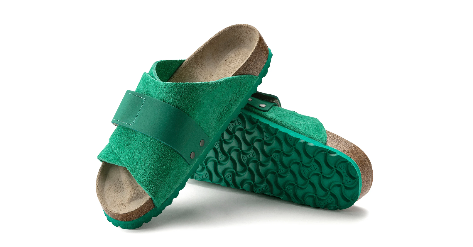 Birkenstock Kyoto Bold Green Suede/Nubuck Leather  Narrow