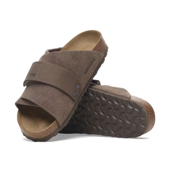 Birkenstock Kyoto Concrete Gray Nubuck Leather/Suede  Narrow