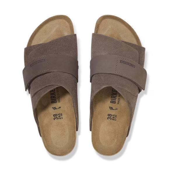 Birkenstock Kyoto Concrete Gray Nubuck Leather/Suede  Narrow