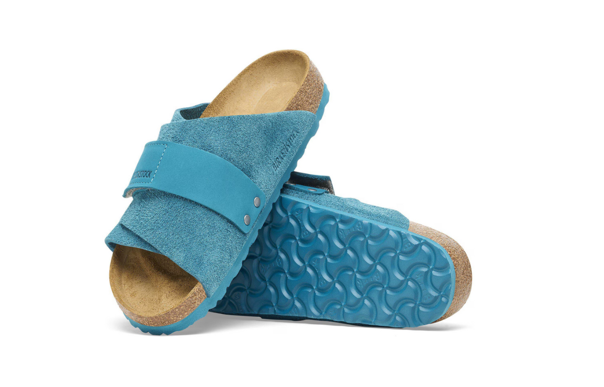 Birkenstock Kyoto Suede Leather Deep Turquoise  Regular