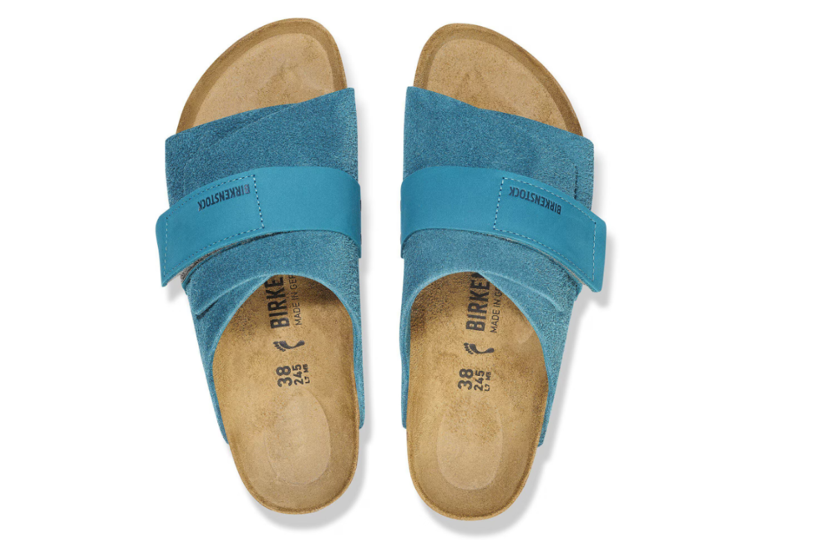 Birkenstock Kyoto Suede Leather Deep Turquoise  Narrow