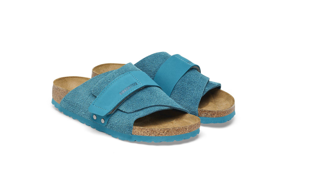 Birkenstock Kyoto Suede Leather Deep Turquoise  Narrow