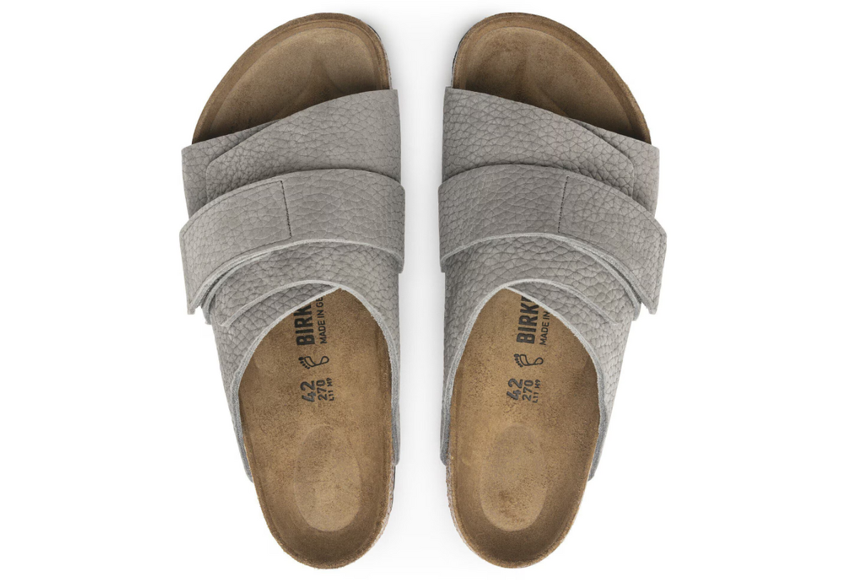 Birkenstock Kyoto Nubuck Leather Desert Buck Whale  - Gray, Regular