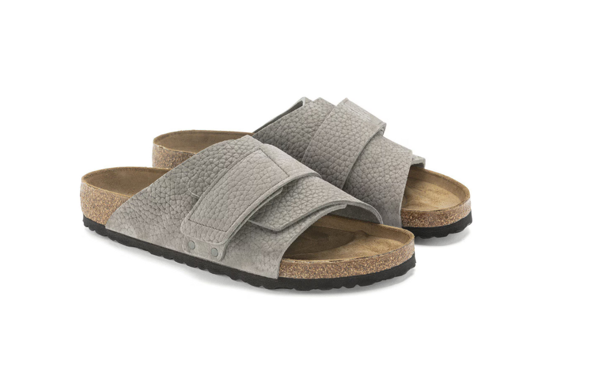 Birkenstock Kyoto Nubuck Leather Desert Buck Whale  - Gray, Regular