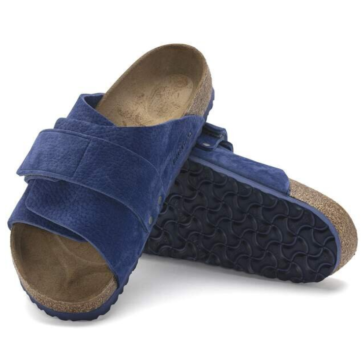Birkenstock Kyoto Nubuck Leather Desert Buck Indigo Blue  Regular