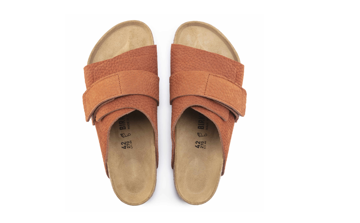 Birkenstock Kyoto Nubuck Leather Desert Buck Burnt Clay  Regular