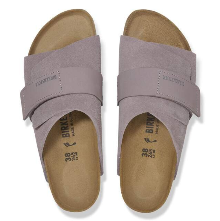 Birkenstock Kyoto Nubuck-Suede Leather Faded Purple  Narrow