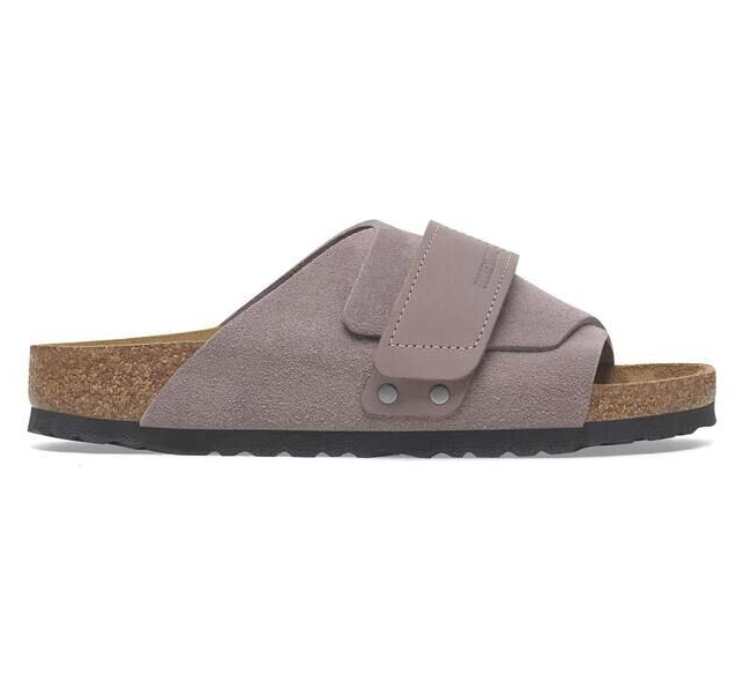 Birkenstock Kyoto Nubuck-Suede Leather Faded Purple  Narrow