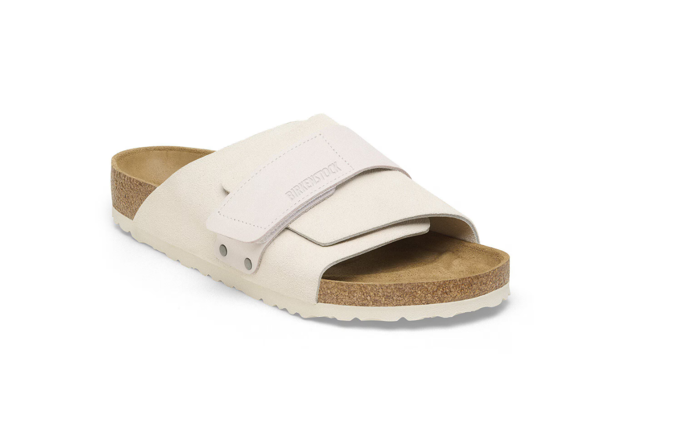 Birkenstock Kyoto Nubuck-Suede Leather Antique White  Narrow