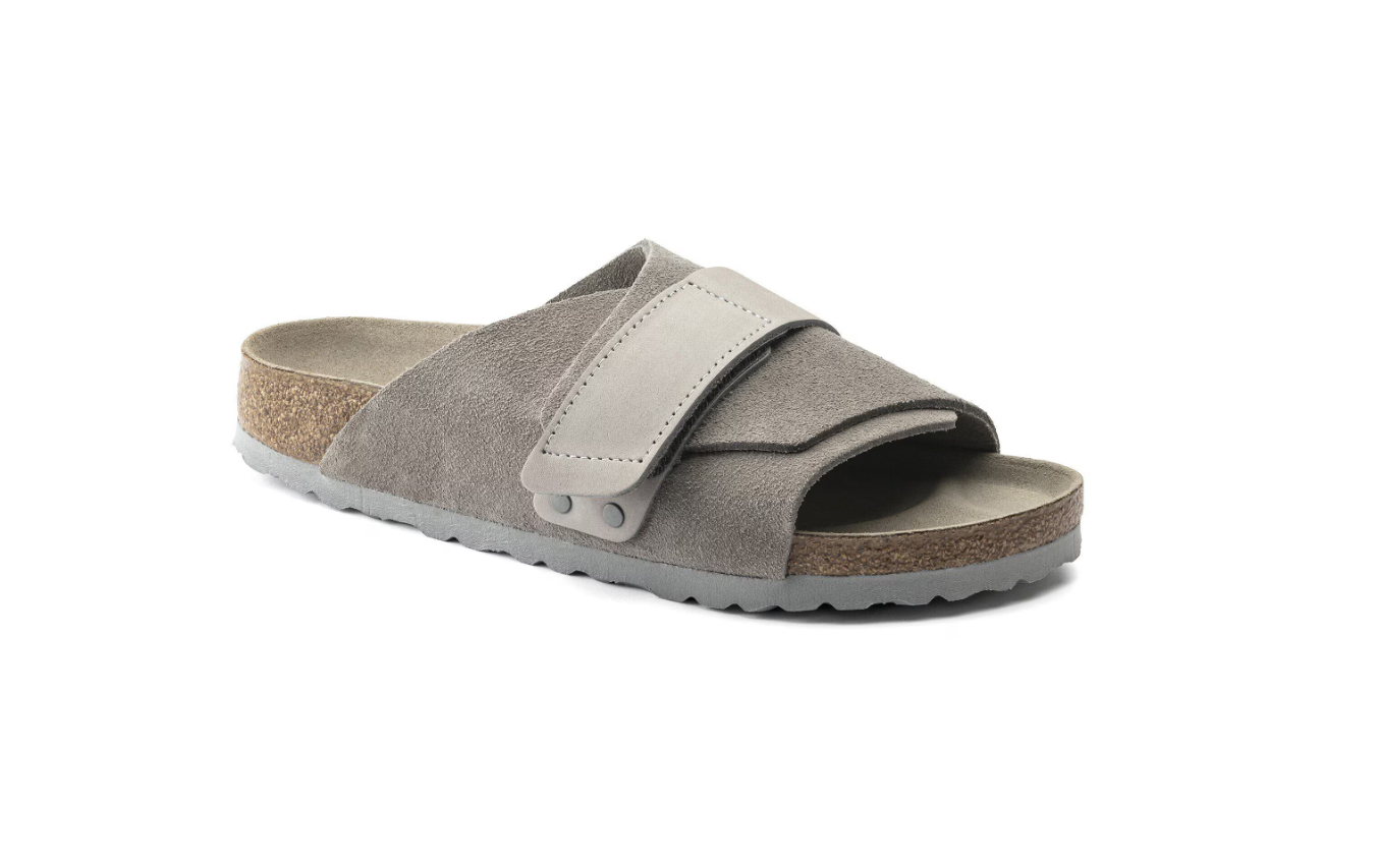 Birkenstock Kyoto Nubuck Leather/Suede Stone Coin  Narrow