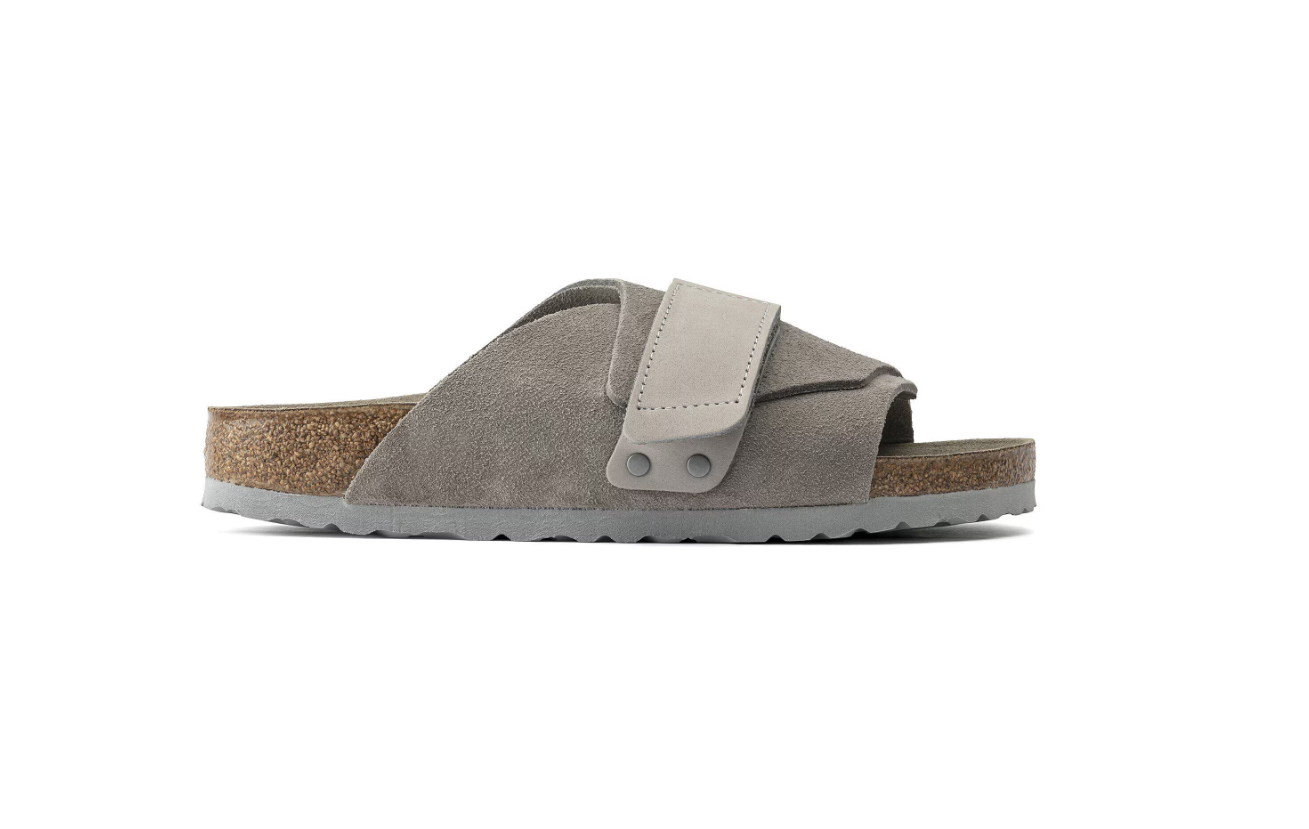 Birkenstock Kyoto Nubuck Leather/Suede Stone Coin  Narrow