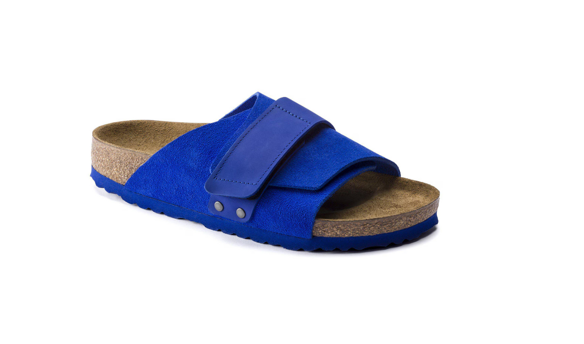 Birkenstock Kyoto Nubuck-Suede Leather Ultra  - Blue, Narrow