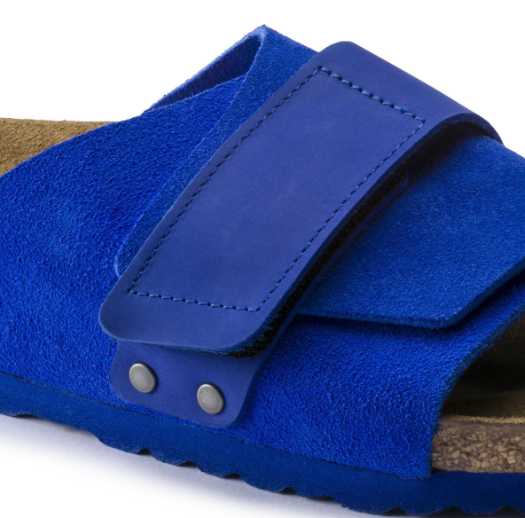 Birkenstock Kyoto Nubuck-Suede Leather Ultra  - Blue, Narrow