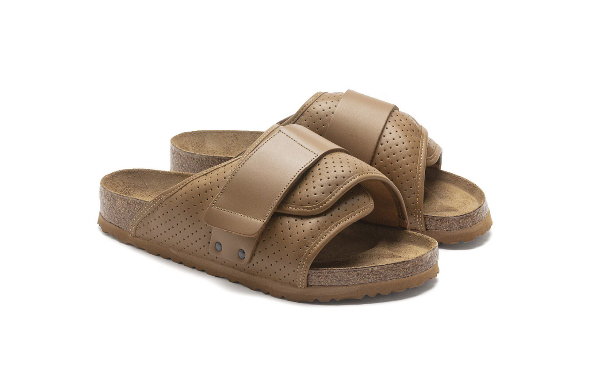 Birkenstock Kyoto Leather Puff Pack Cork Brown  Regular