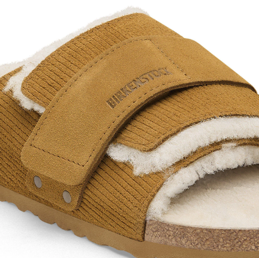 Birkenstock Kyoto Shearling Corduroy Cork Brown Regular