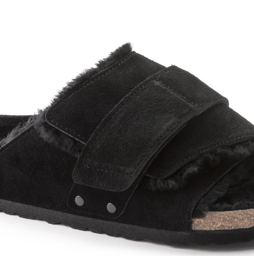 Birkenstock Kyoto Shearling Suede Black  Regular