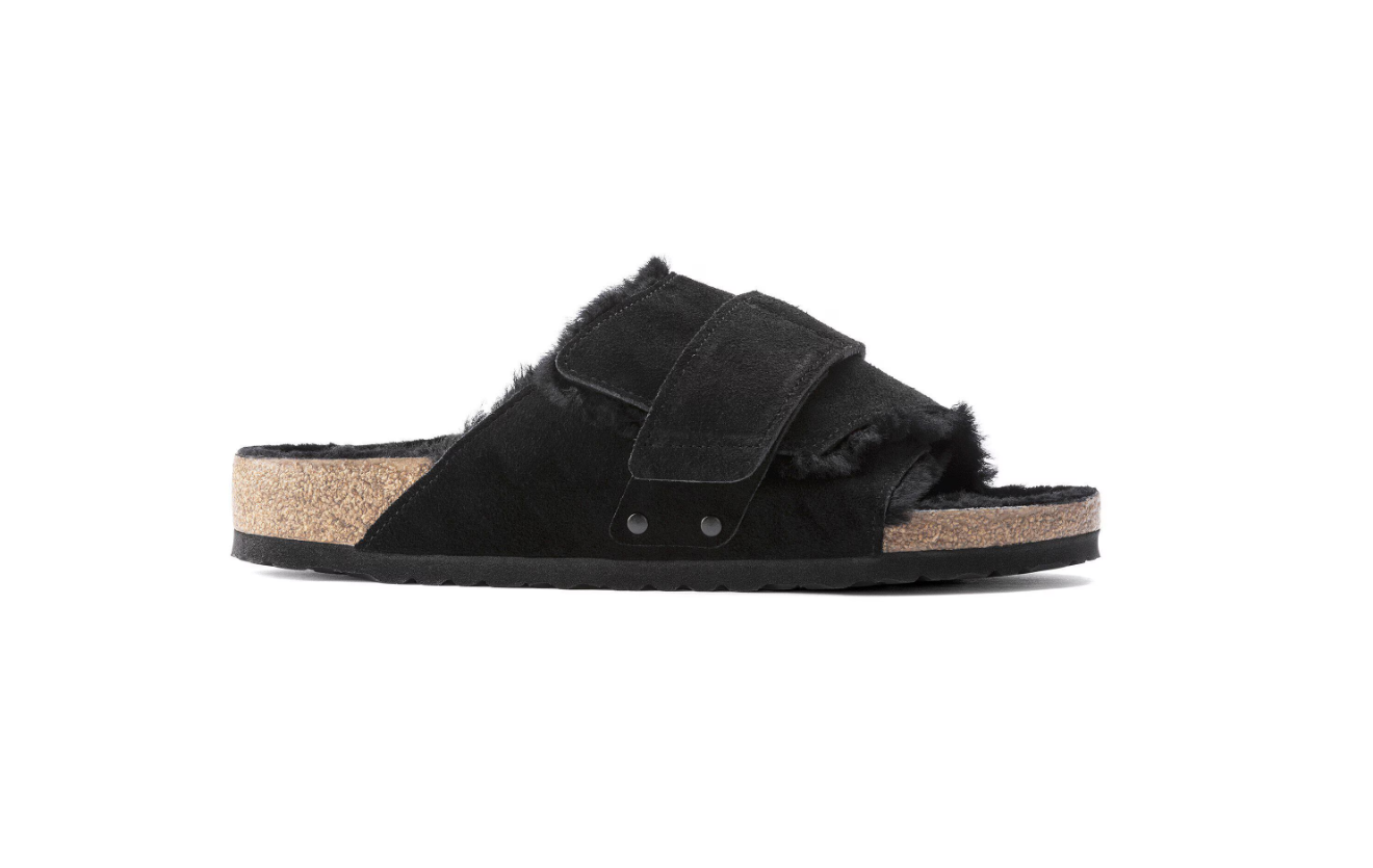 Birkenstock Kyoto Shearling Suede Black  Regular