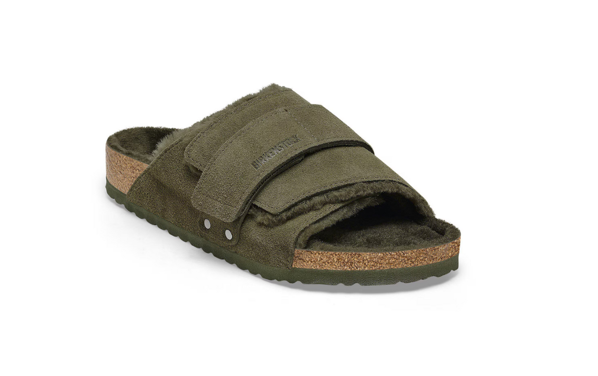 Birkenstock Kyoto Shearling Suede Thyme  Regular
