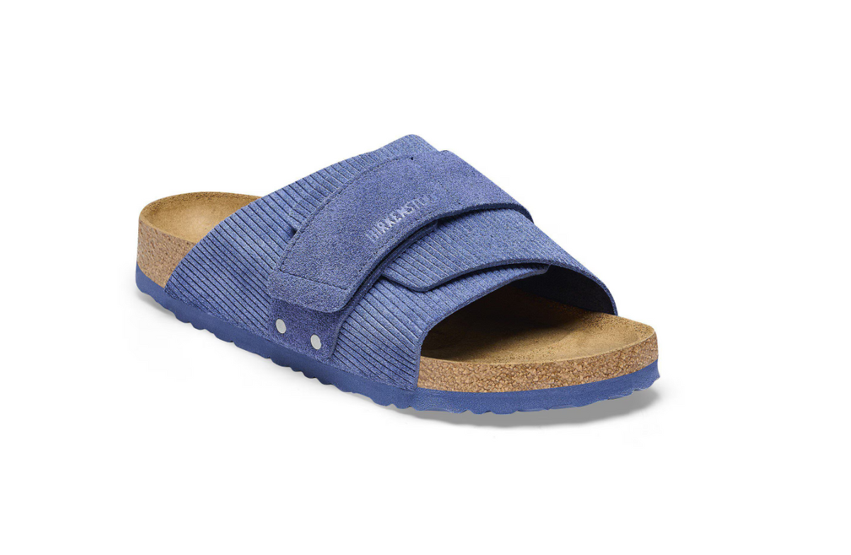 Birkenstock Kyoto Suede Embossed Corduroy Indigo  Regular