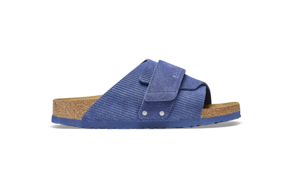 Birkenstock Kyoto Suede Embossed Corduroy Indigo  Regular