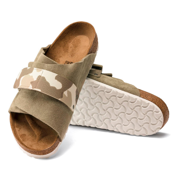 Birkenstock Kyoto Suede Leather Gray Taupe  Narrow