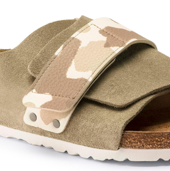 Birkenstock Kyoto Suede Leather Gray Taupe  Narrow