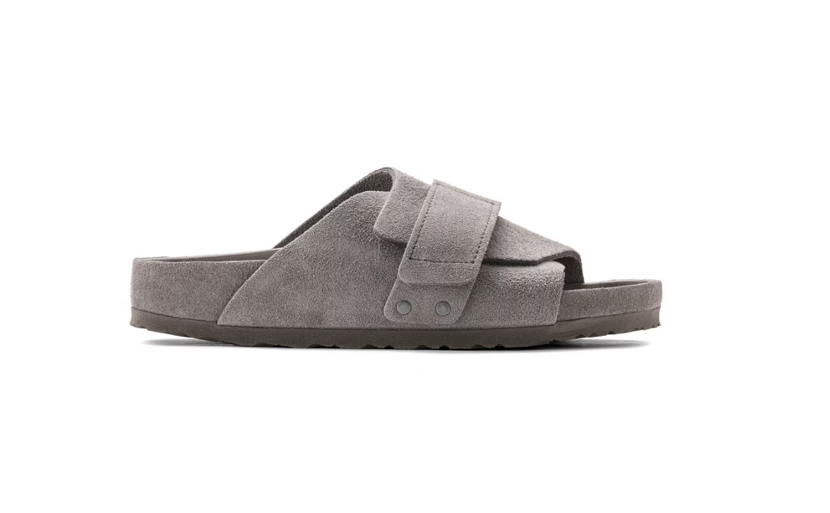 Birkenstock Kyoto Suede Leather Gray Taupe  Narrow