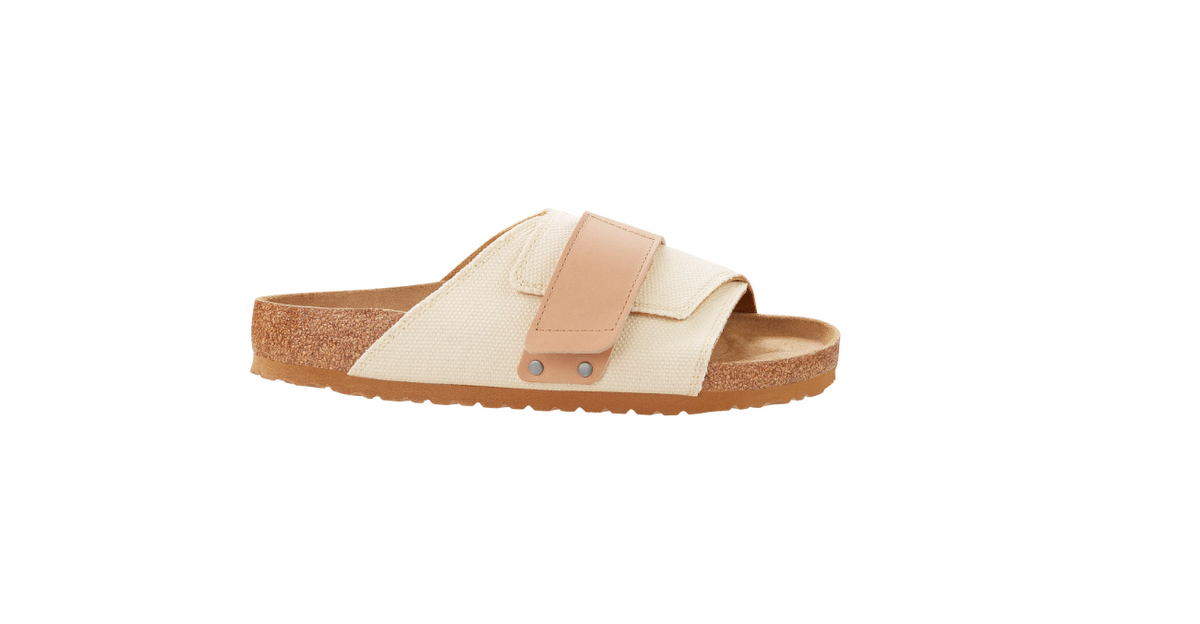 Birkenstock Kyoto Eggshell Canvas/Nubuck Leather  Regular