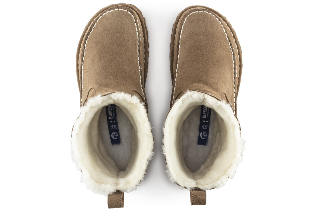 Birkenstock Lahti Suede Leather Gray Taupe  Narrow