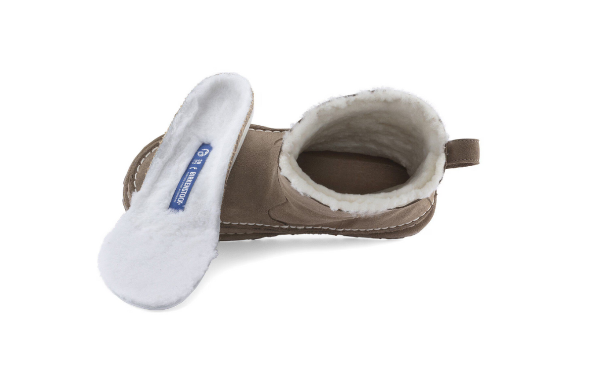 Birkenstock Lahti Suede Leather Gray Taupe  Narrow