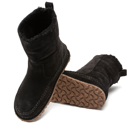 Birkenstock Lahti Suede Leather Black Boots  Regular