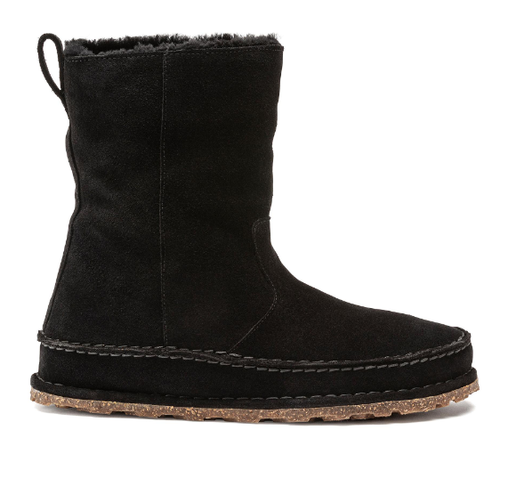 Birkenstock Lahti Suede Leather Black Boots  Regular