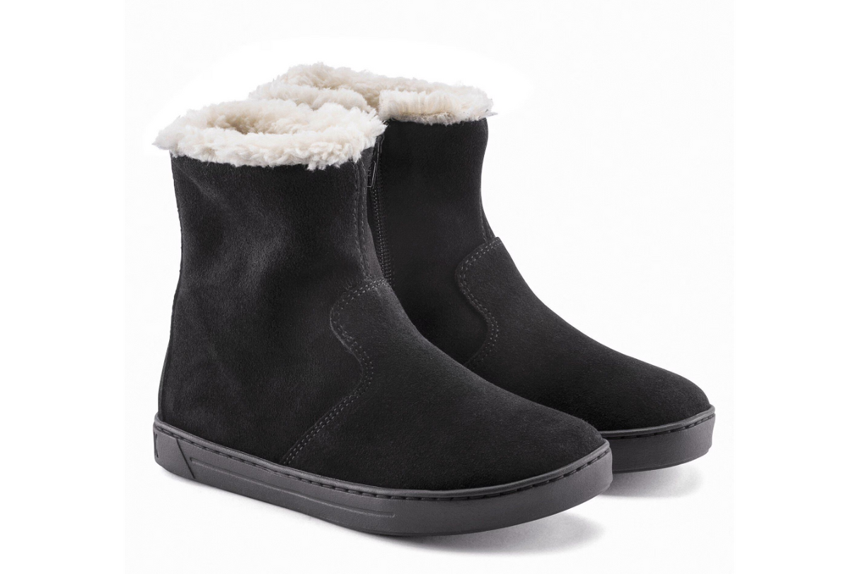 Birkenstock Lille Kids Suede Leather - Black, Regular