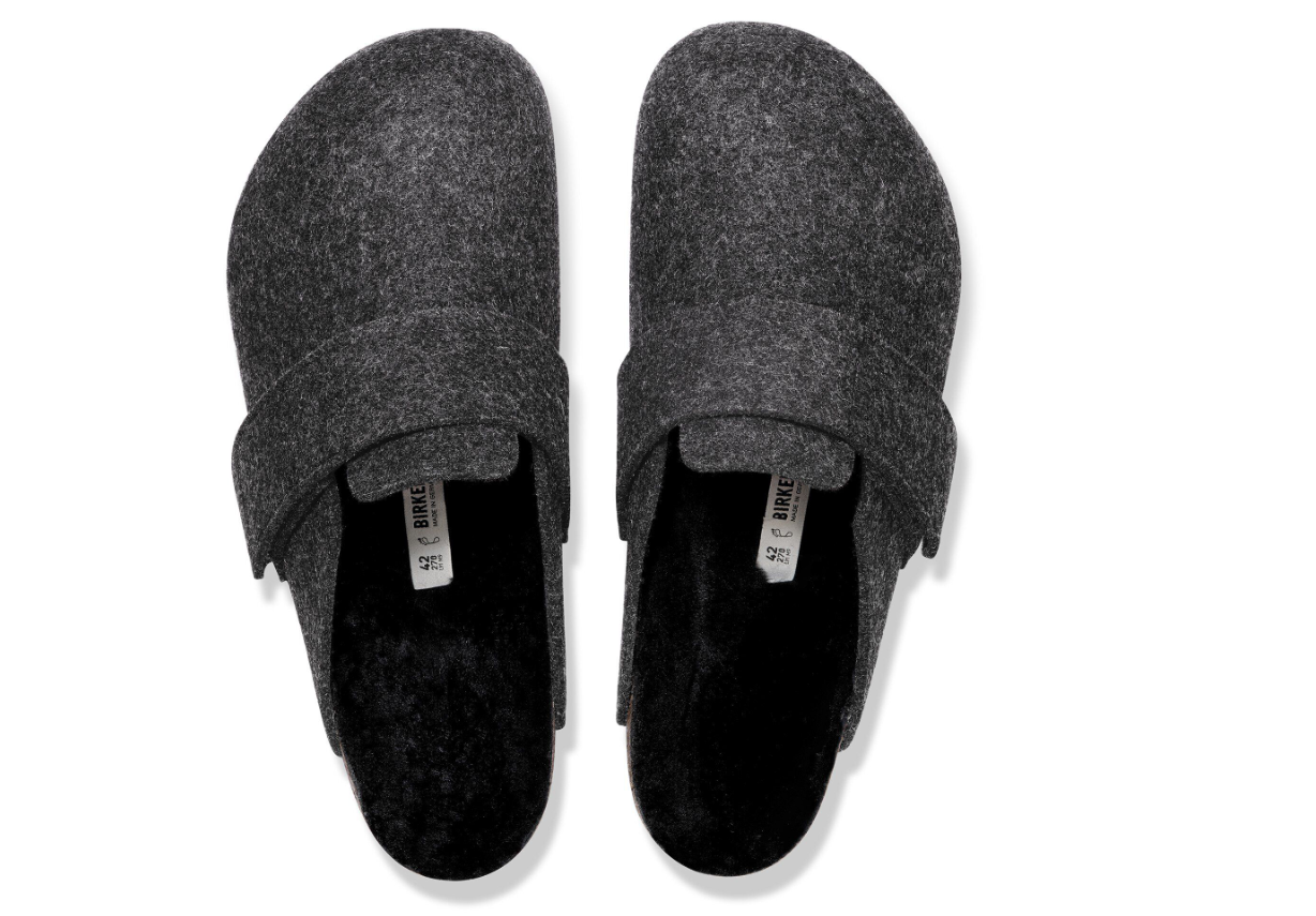 Birkenstock Loma FE Felt Anthracite Clogs  Regular