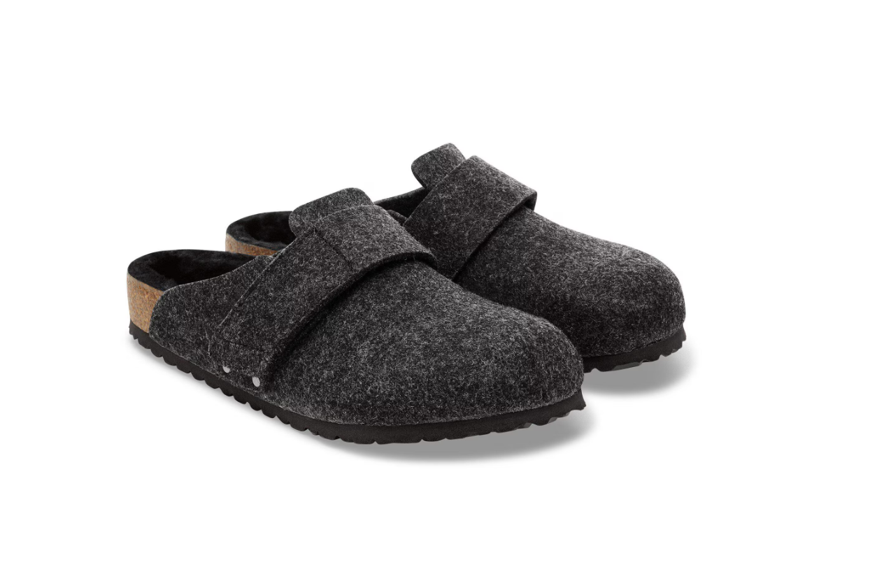 Birkenstock Loma FE Felt Anthracite Clogs  Narrow