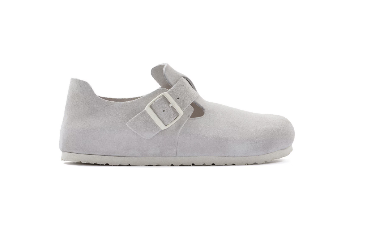 Birkenstock London Suede Leather  - White, Regular